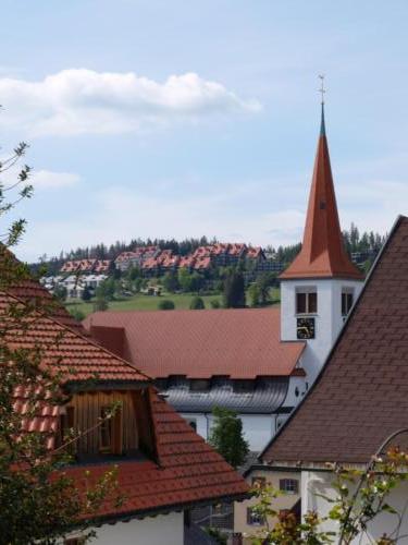 Blick vom Zentrum in Schonach auf die Wohnanlage