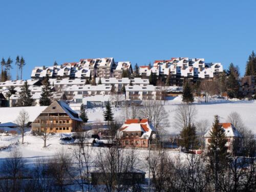 Blick auf die Wohnanlage