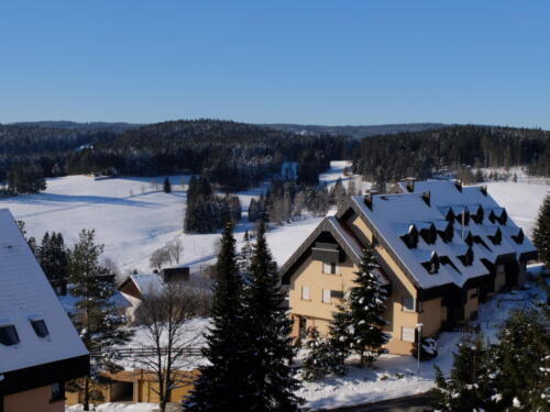 Blick vom Balkon im Winter